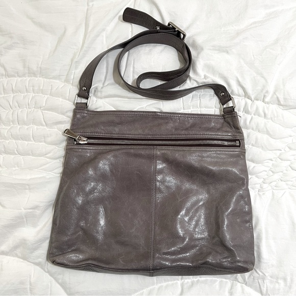 HOBO Handbags - HOBO Leather Crossbody Bag Gray